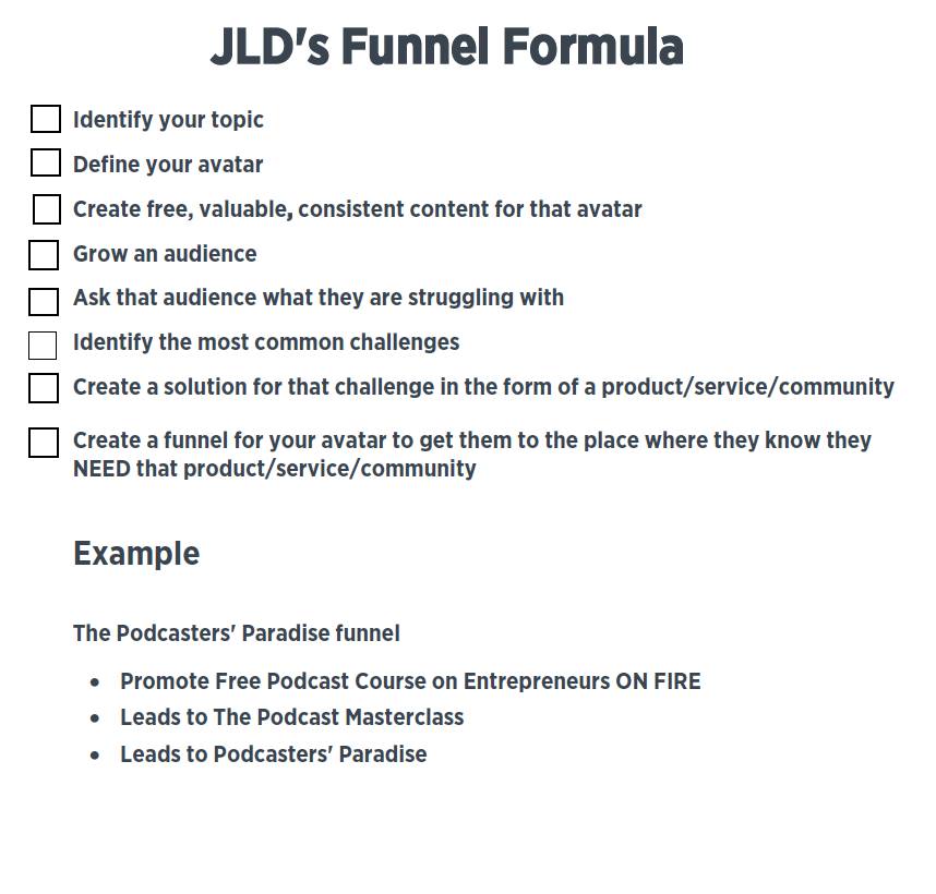 JLD's Funnel Formula