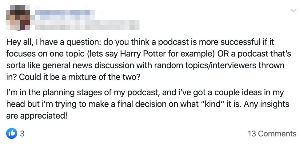 Multiple or single podcast topics