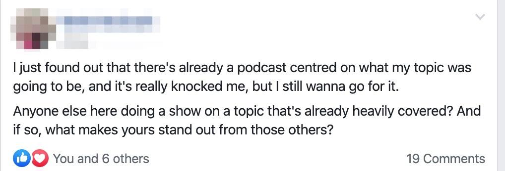 Podcast topics already taken