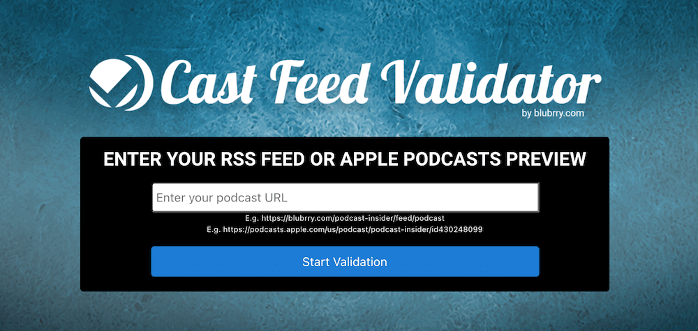 Cast Feed Validator