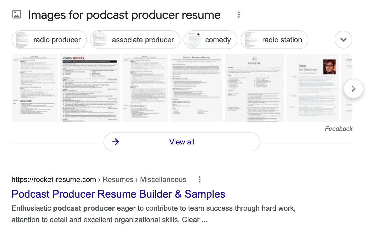 Podcast Producer Resume
